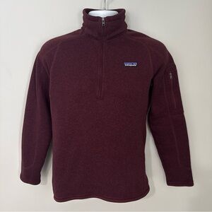 Patagonia Maroon Fleece Quarter-Zip Pullover